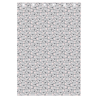 Cartoon Koala Pattern Print Curtain