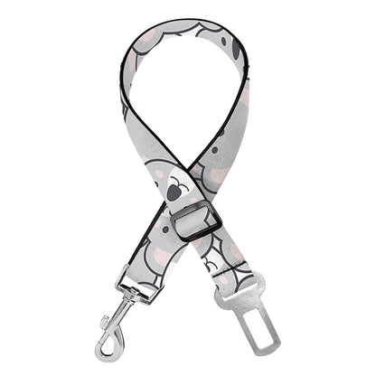 Cartoon Koala Pattern Print Dog Seat Belt