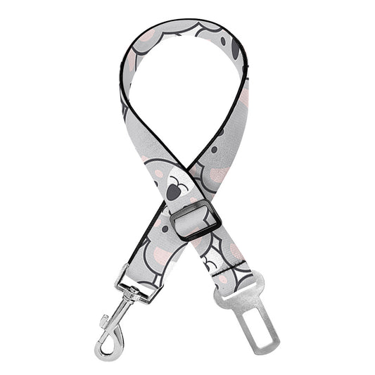 Cartoon Koala Pattern Print Dog Seat Belt