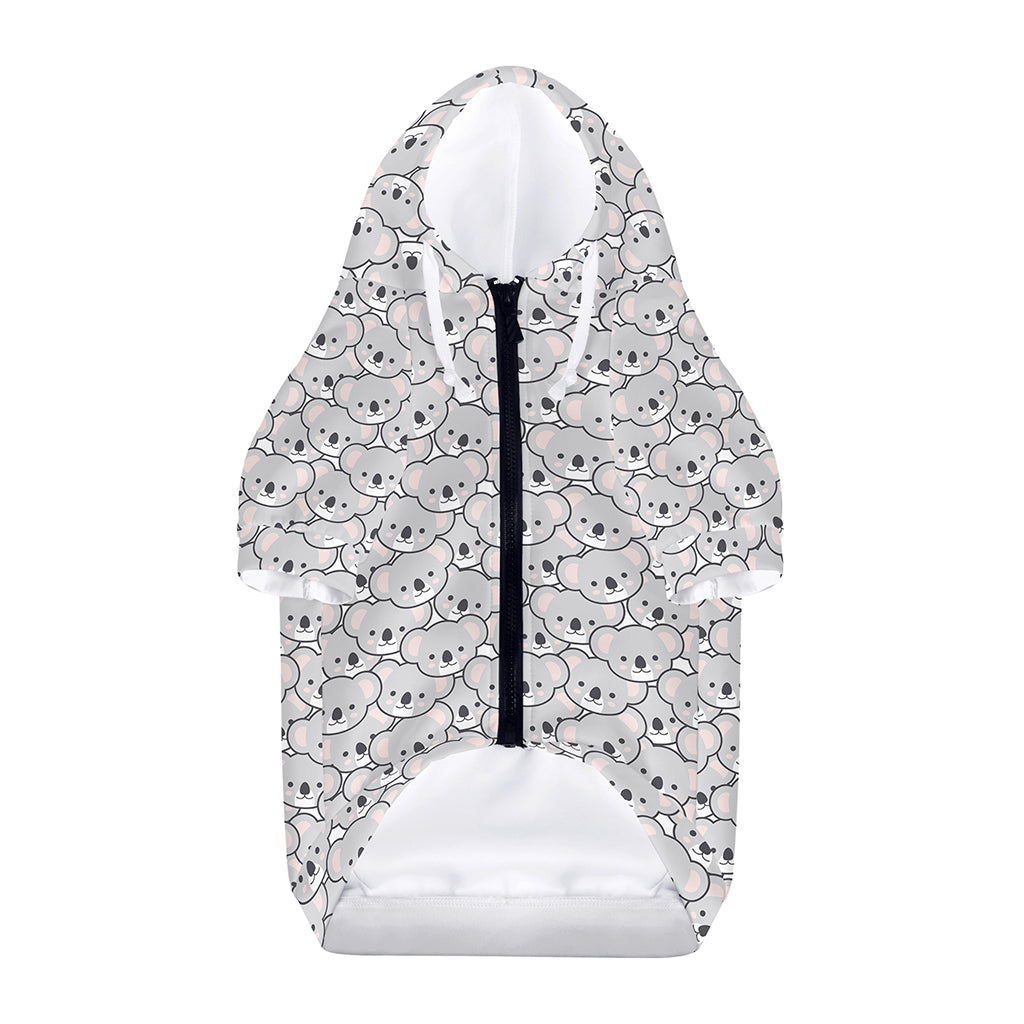 Cartoon Koala Pattern Print Dog Zip Up Hoodie