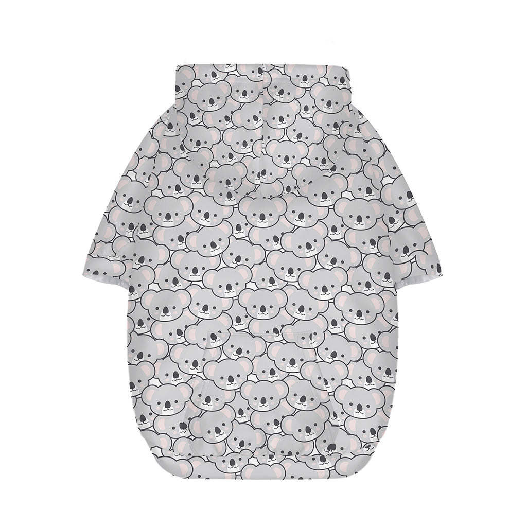 Cartoon Koala Pattern Print Dog Zip Up Hoodie