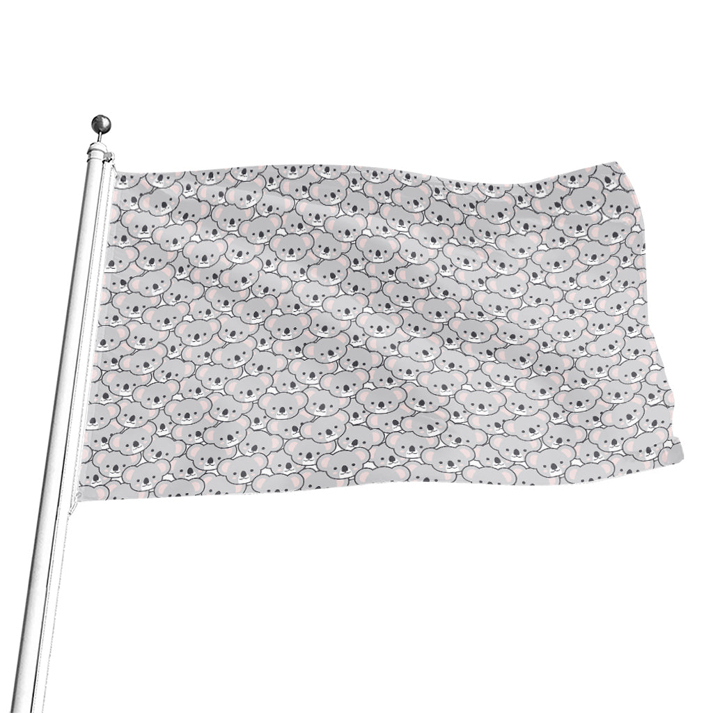 Cartoon Koala Pattern Print Flag