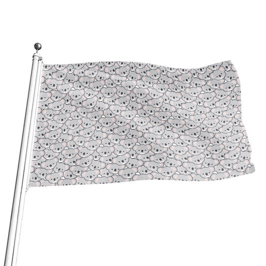 Cartoon Koala Pattern Print Flag
