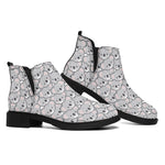Cartoon Koala Pattern Print Flat Ankle Boots