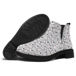 Cartoon Koala Pattern Print Flat Ankle Boots