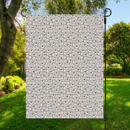 Cartoon Koala Pattern Print Garden Flag