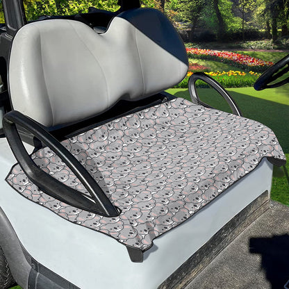 Cartoon Koala Pattern Print Golf Cart Seat Cover