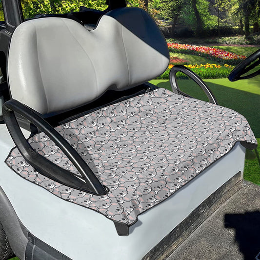 Cartoon Koala Pattern Print Golf Cart Seat Cover