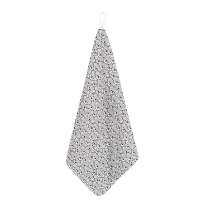 Cartoon Koala Pattern Print Hand Towel