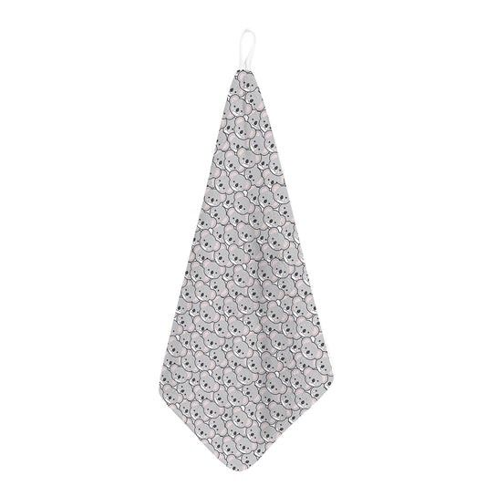 Cartoon Koala Pattern Print Hand Towel