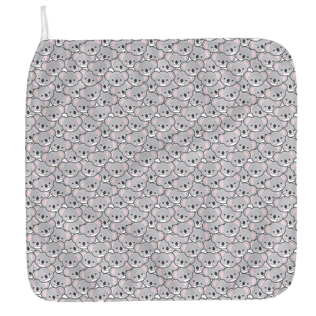 Cartoon Koala Pattern Print Hand Towel