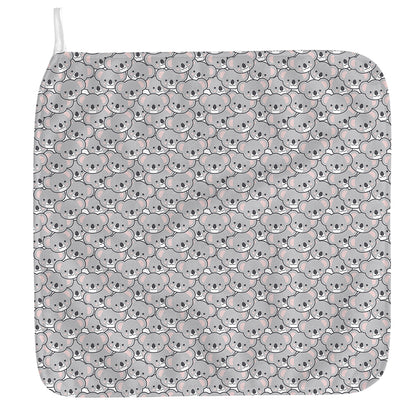 Cartoon Koala Pattern Print Hand Towel