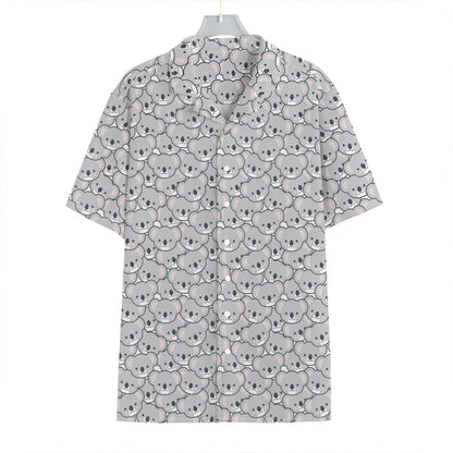 Cartoon Koala Pattern Print Hawaiian Shirt