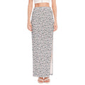 Cartoon Koala Pattern Print High Slit Maxi Skirt