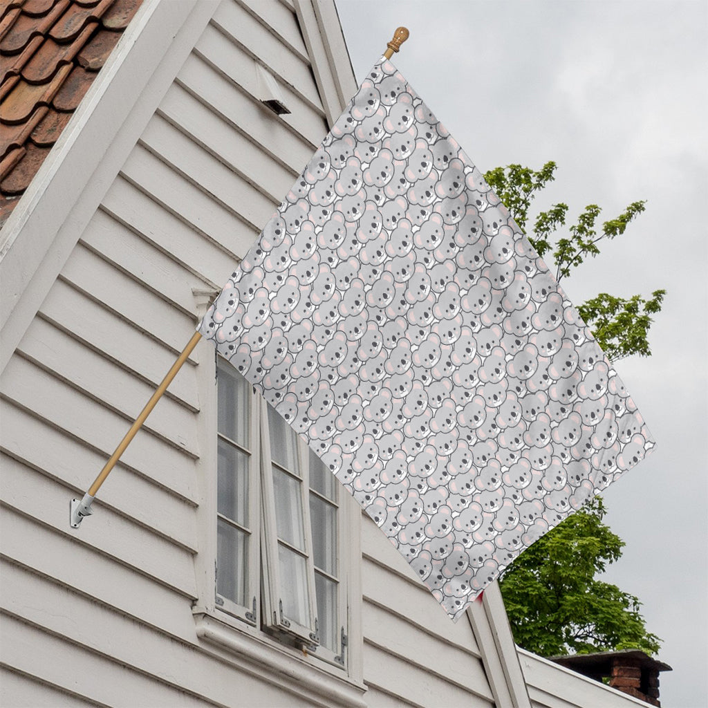 Cartoon Koala Pattern Print House Flag