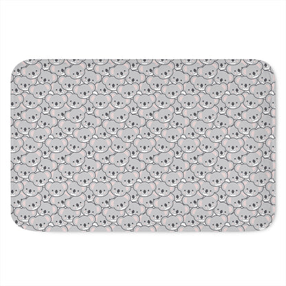 Cartoon Koala Pattern Print Indoor Door Mat