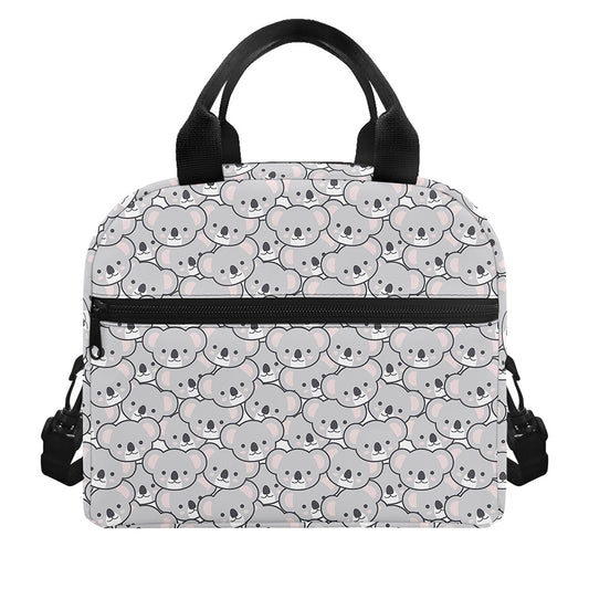 Cartoon Koala Pattern Print Insulated Lunch Bag