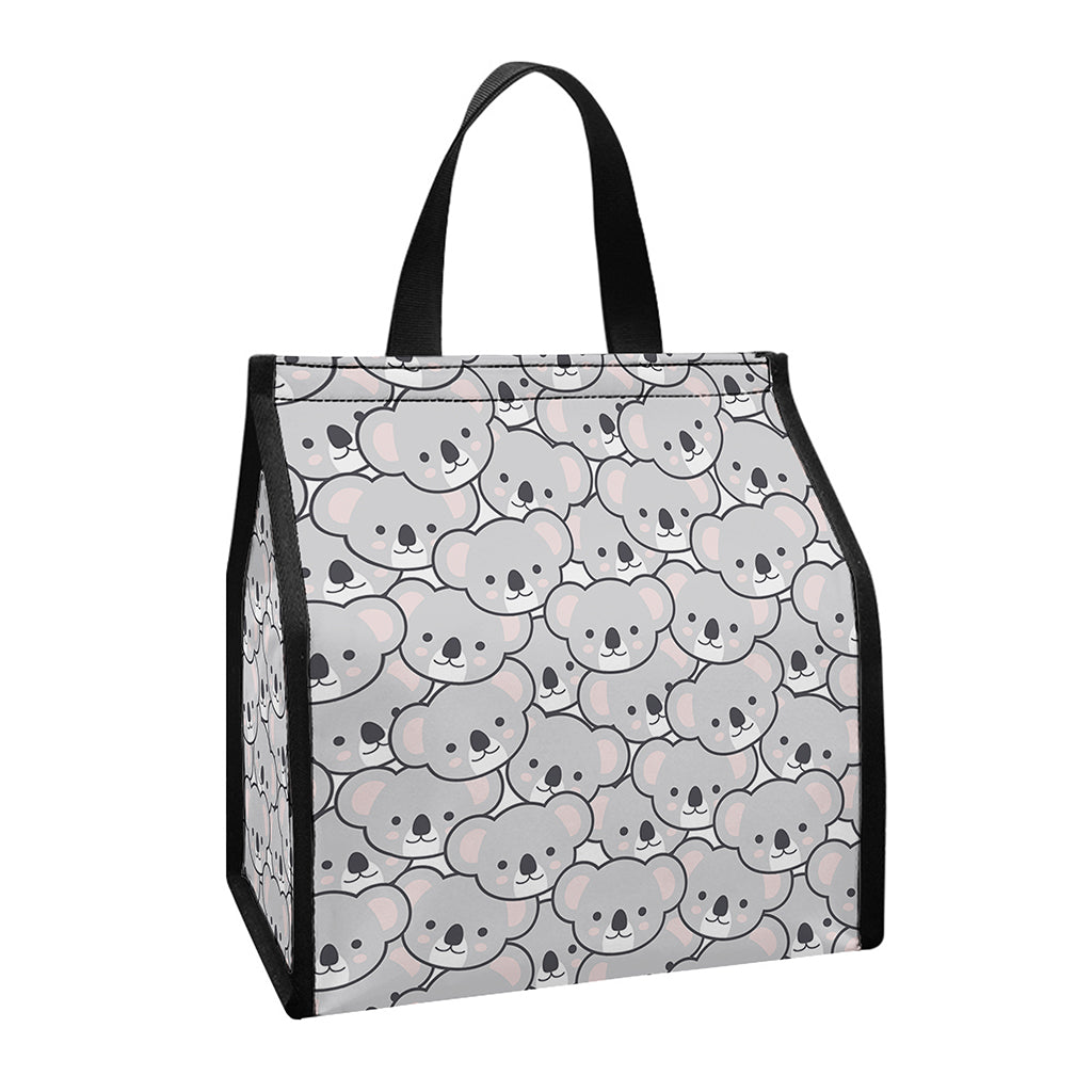 Cartoon Koala Pattern Print Insulated Lunch Tote