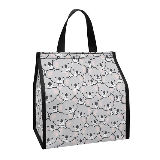 Cartoon Koala Pattern Print Insulated Lunch Tote