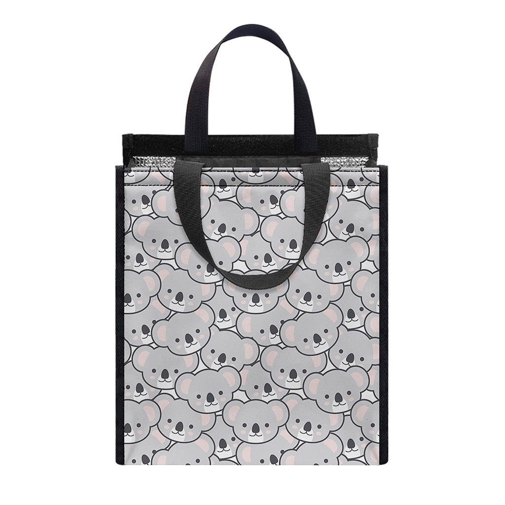 Cartoon Koala Pattern Print Insulated Lunch Tote