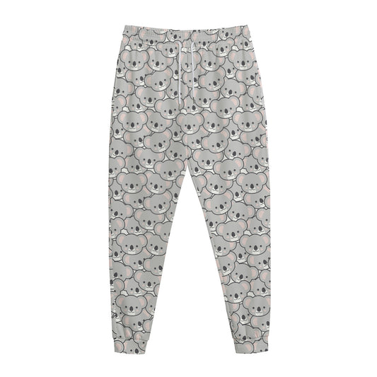 Cartoon Koala Pattern Print Jogger Pants