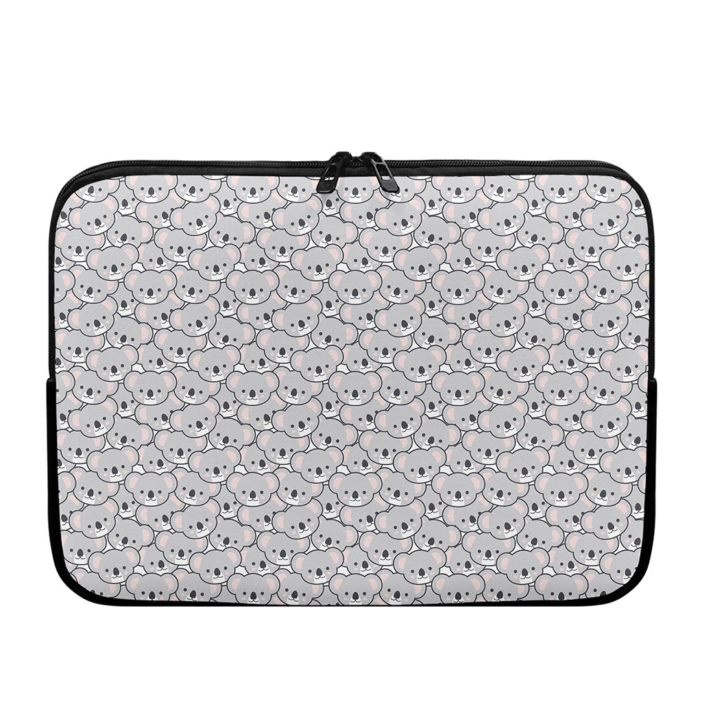 Cartoon Koala Pattern Print Laptop Sleeve