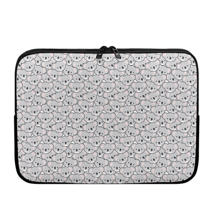 Cartoon Koala Pattern Print Laptop Sleeve