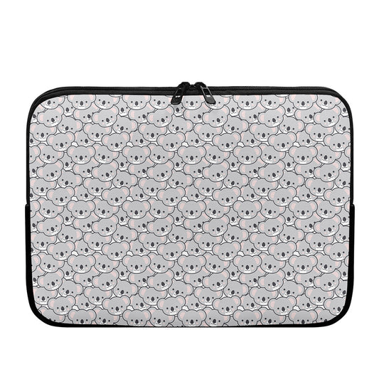 Cartoon Koala Pattern Print Laptop Sleeve