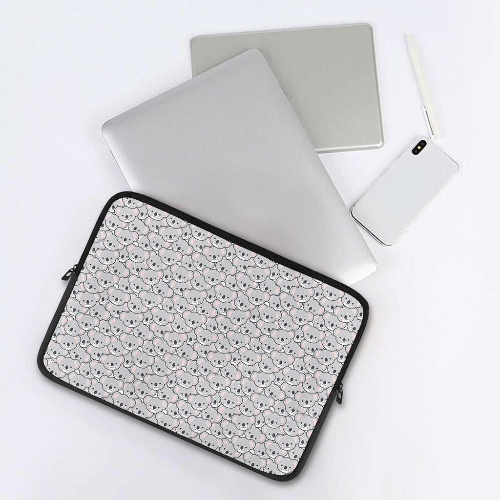 Cartoon Koala Pattern Print Laptop Sleeve