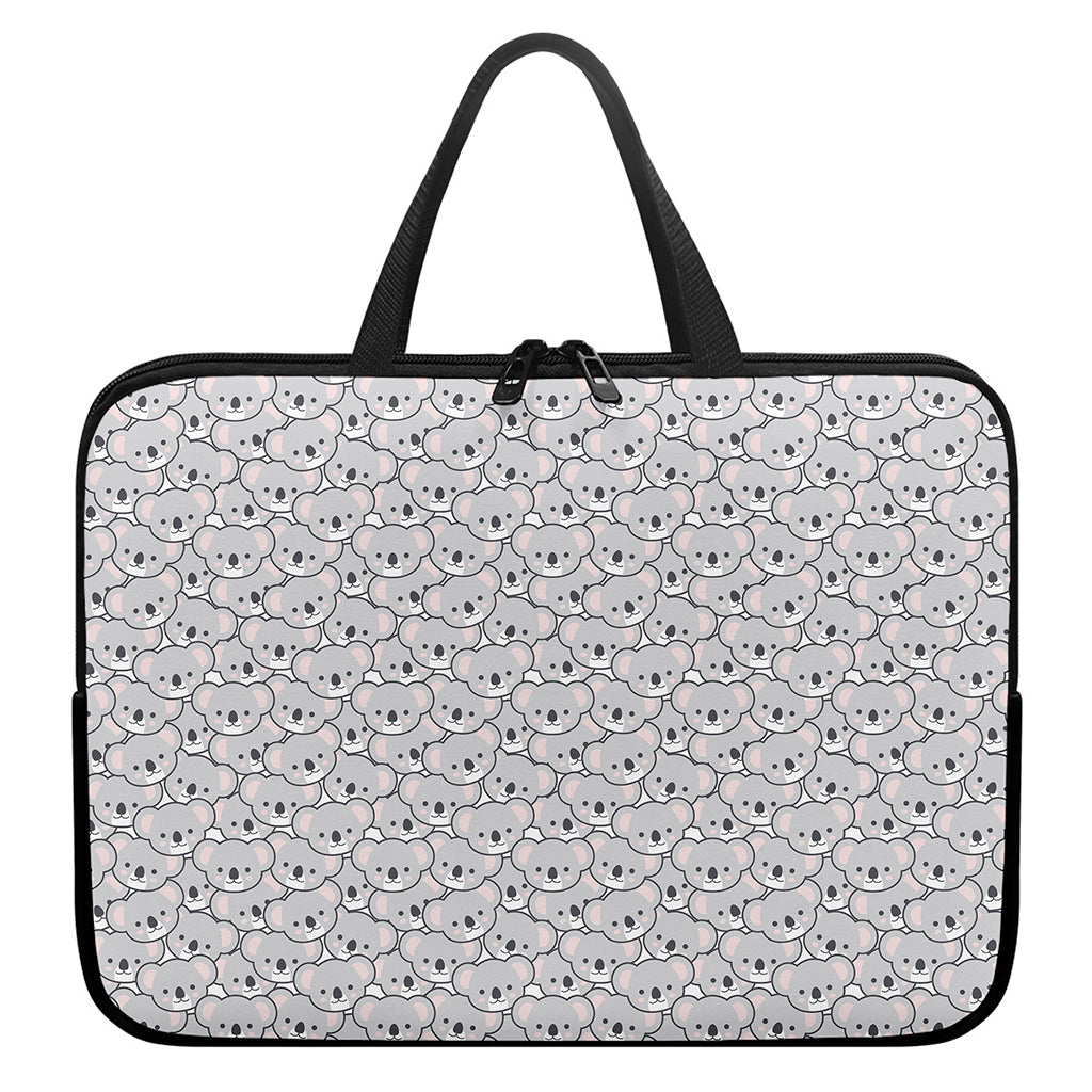 Cartoon Koala Pattern Print Laptop Sleeve With Handle