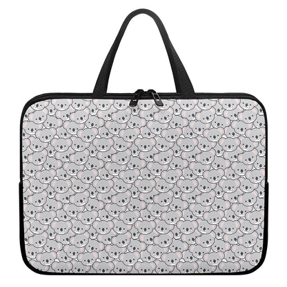 Cartoon Koala Pattern Print Laptop Sleeve With Handle
