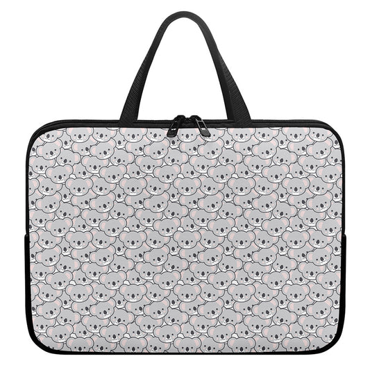 Cartoon Koala Pattern Print Laptop Sleeve With Handle