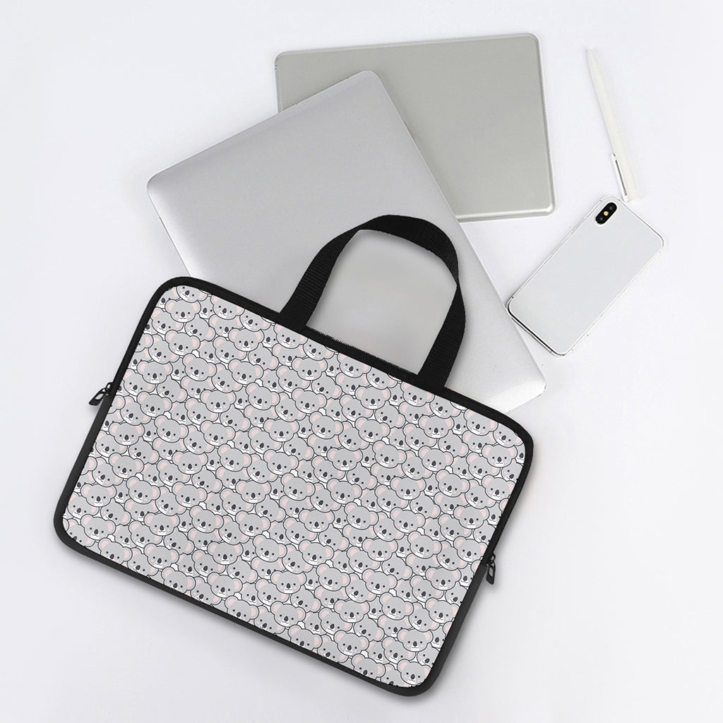 Cartoon Koala Pattern Print Laptop Sleeve With Handle