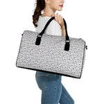 Cartoon Koala Pattern Print Leather Duffle Bag