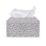 Cartoon Koala Pattern Print Leather Tissue Box Cover