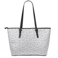 Cartoon Koala Pattern Print Leather Tote Bag With Zipper