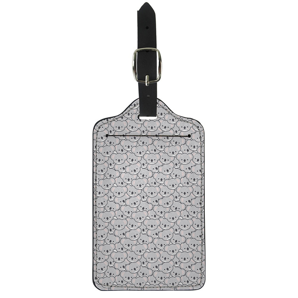 Cartoon Koala Pattern Print Luggage Tag