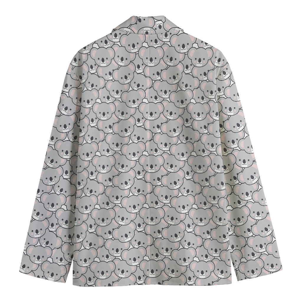 Cartoon Koala Pattern Print Men's Blazer