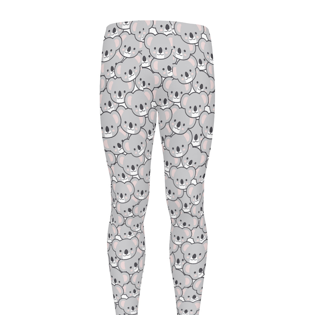 Cartoon Koala Pattern Print Men's leggings