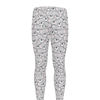 Cartoon Koala Pattern Print Men's leggings