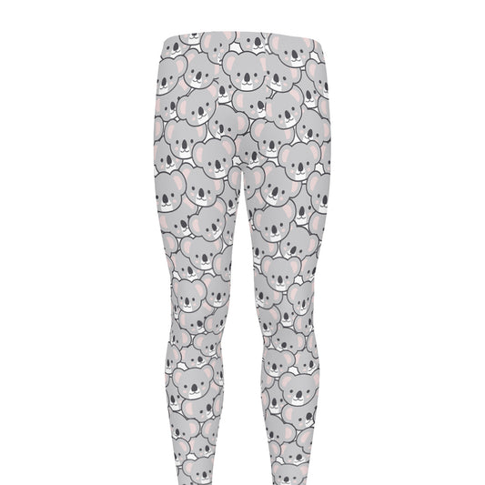 Cartoon Koala Pattern Print Men's leggings