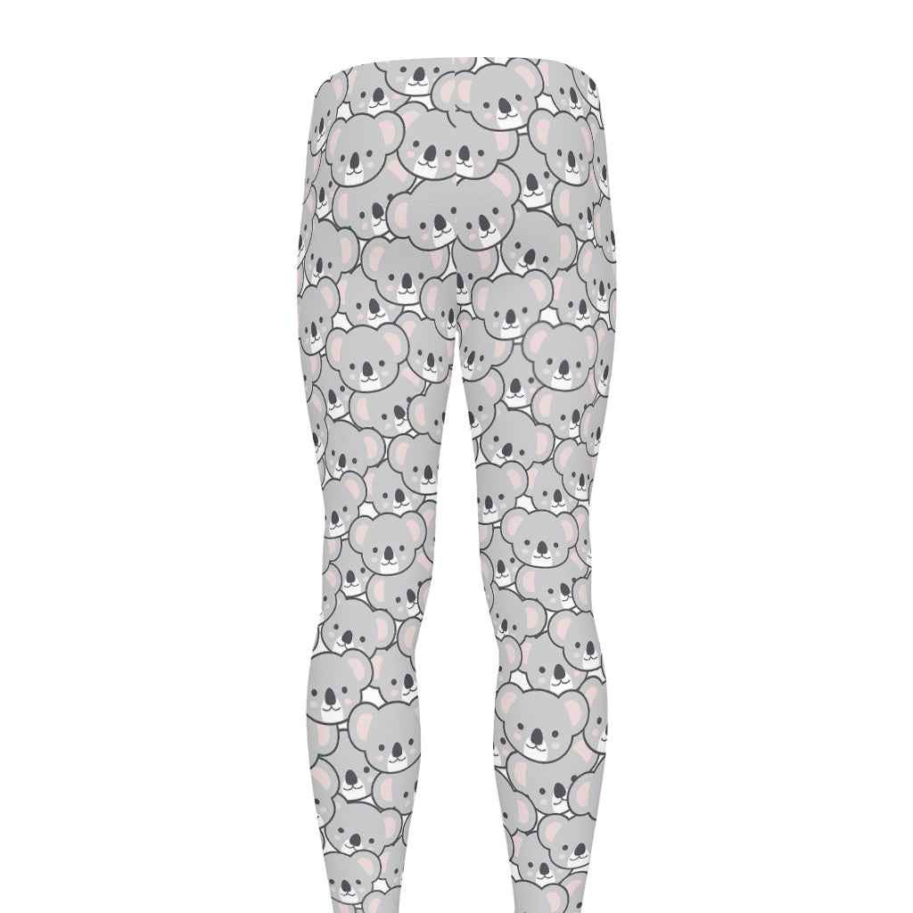 Cartoon Koala Pattern Print Men's leggings