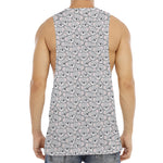 Cartoon Koala Pattern Print Men's Muscle Tank Top