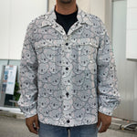 Cartoon Koala Pattern Print Men's Shirt Jacket
