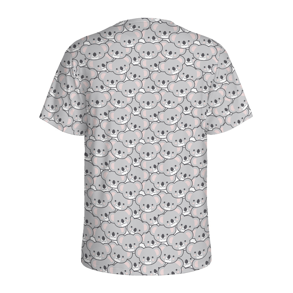 Cartoon Koala Pattern Print Men's Sports T-Shirt