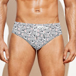 Cartoon Koala Pattern Print Men's Swim Briefs
