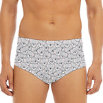 Cartoon Koala Pattern Print Men's Triangle Swim Briefs