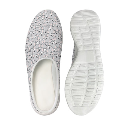 Cartoon Koala Pattern Print Mesh Casual Shoes