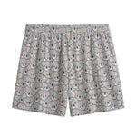 Cartoon Koala Pattern Print Mesh Shorts