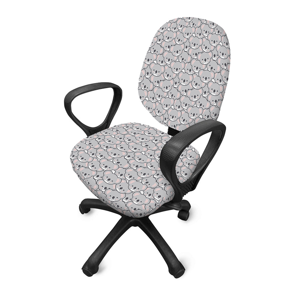 Cartoon Koala Pattern Print Office Chair Cover